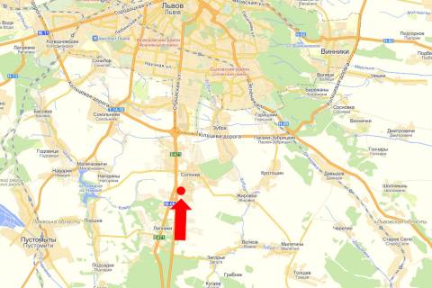 Billboard A in Lviv route, 3x6  Trasa L'viv-Uzgorod, v''izd v misto, bila AZS "WOG" scheme