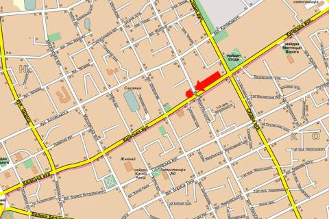 Citylight  in Zhytomyr, 1.8x1.2  Kiivs'ka st., 65 / Mazepi st. (kol. Manuil's'kogo st.), na svitlofori scheme