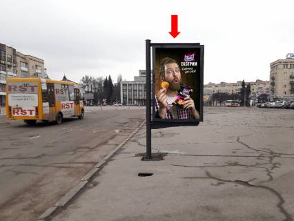 Citylight A in Zhytomyr, 1.8x1.2  Soborna pl. / Peremogi st., 1, bila baru "Sul'c" Photo 1