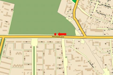 Billboard A in Vinnytsia, 3x6  Hmel'nic'ke sose / 600-ricca st. scheme