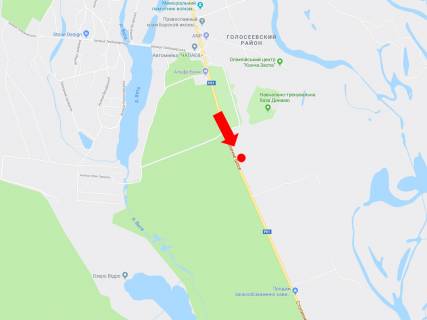 Billboard B in Koncha-Zaspa, 3x6  Stolicne sose, 1 km vid bazi "Dinamo", z Kieva scheme