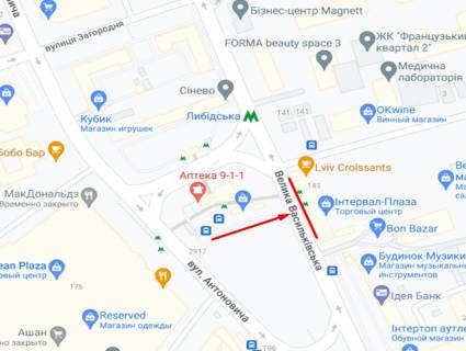 Facade Banners A in Kyiv, 13x77  В.Васильківська., 143/2, ТЦ "Інтервал Плаза" scheme