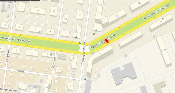 Billboard  in Odessa, 3x6  Admiral's'kij av. - Sudnobudivna st., v centr scheme