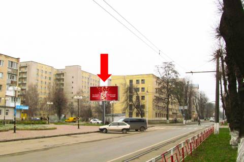 Billboard B in Vinnytsia, 3x6  Zamostans'ka st. (kol. 50-ricca Peremogi st.) / Ostroz'kogo st., bila RACSu Photo 1