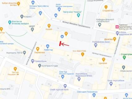 Video Billboard A in Ivano-Frankivsk, 1.8x1.2  Nezaleznosti st., 15, u bik Vitovs'kogo st., stometrivka - 420868 scheme