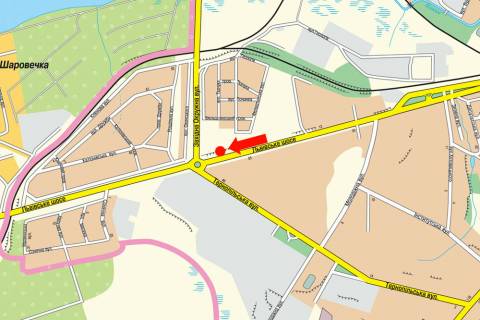 Billboard  in Khmelnitsky, 3x6  L'vivs'ke sose, 55, v''izd v bik m. L'vova scheme