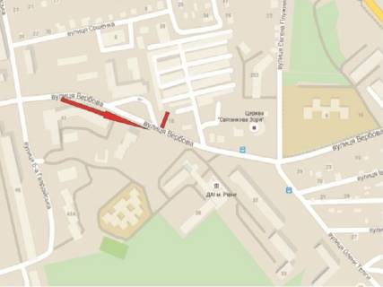 Billboard B in Rivne Verbova st., 24 scheme