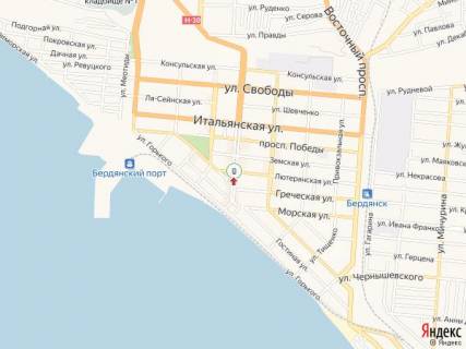 Citylight B in Berdyansk Azovskij av., 45, naprotiv, do Bol'sogo fontana scheme