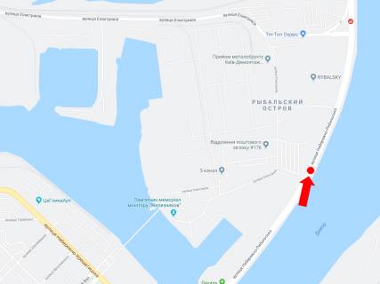 Prismatron, Prism A in Kyiv, 3x6  Naberezno-Ribal's'ka st., 350m do Podil's'ko-Voskresens'kogo mostu, v bik Oboloni - 373269 scheme