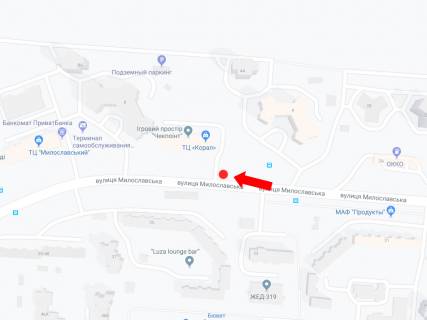 Billboard A in Kyiv, 3x6  Miloslavs'ka st., 6, bila supermarketu "Sil'po", v storonu st. Raduns'koi scheme