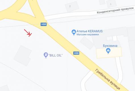 Billboard A in Zaporizhzhya, 6х3  Grebel'na st., bila AZS scheme