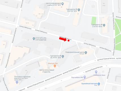 Billboard A in Kyiv, 2.3x3.14  Viborz'ka st., 1, KPI, v storonu st. Angela scheme