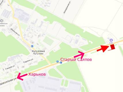 Billboard A in Kutuzivka, 3x6  Салтівське шосе - с. Кутузовка, (3), у бік смт Старий Салтів scheme