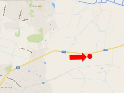 Billboard A in Lviv route, 3x6  Trasa Kiiv-L'viv, s. Dublani, v bik Kieva scheme