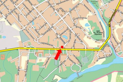 Billboard B in Zhytomyr, 3x6  Cudnivs'ka st. (kol. Cernahivs'kogo st.) , 92, rozdil'nik, bila TC "Okean", v centr scheme