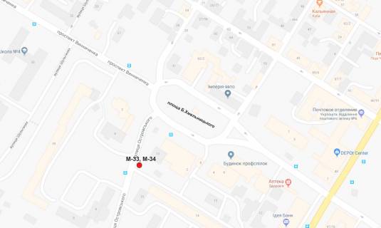 Billboard  in Kropyvnytskyi (Kirovograd), 3x6  Ostrovs'kogo st., 13 scheme