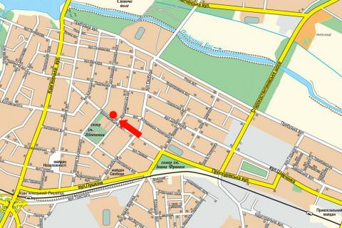 Citylight A in Khmelnitsky, 1.8x1.2  Proskurivs'ka st., 37, bila magazinu "Allo", med. ucilisa scheme