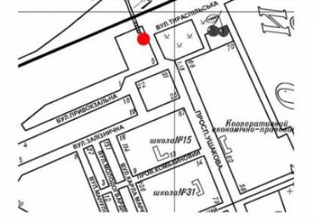 Billboard A in Kherson Privokzal'na pl., zupinka scheme