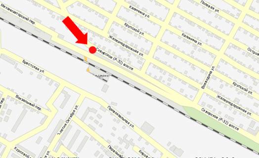 Billboard A in Bila Tserkva, 3x6  Skvirs'ke sose, bila z/d perehodu scheme