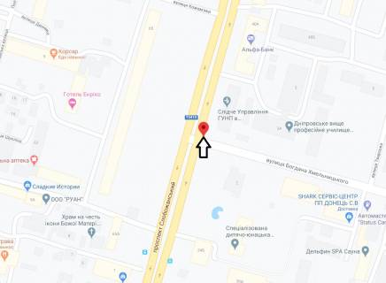 Scrolller, Scroll A in Dnipro (Dnipropetrovsk), 3.14х2.32  prosp. Slobozans'kij, 40 - st. B. Hmel'nic'kogo, na svitlofori - 181541 scheme