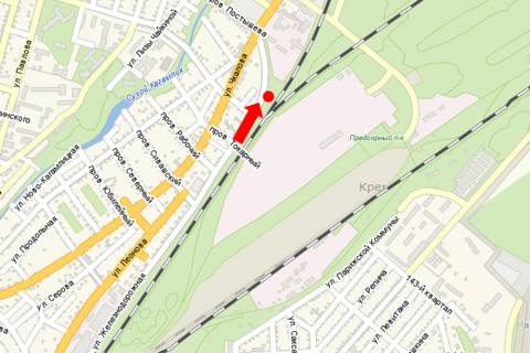 Billboard A in Kremenchuk, 3x6  Zaliznicna st., rajon avtomijki, liva scheme