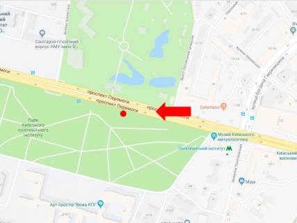 Backlight B in Kyiv, 2.3x3.14  Peremogi av., navproti 32, v storonu st. m. <<Sulavs'ka>>, z centru scheme