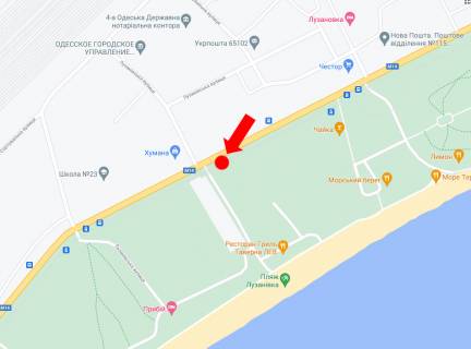 Billboard B in Odessa, 3x6  Mikolaivs'ka doroga, 289, bila avtostoanki, parku "Luzanovka", v centr (flazok) scheme