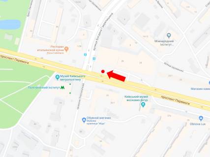 Video Billboard A in Kyiv, 2.3x3.14  Berestejs'kij av. (kolis. av. Peremogi), 26, navproti st.m. "Politehnicnij institut", bila TRC "Smart Plaza", supermarketu "Sil'po", z centru, (rolik 10 sek, 1 vihid/1,5 hvilini) - 300356 scheme