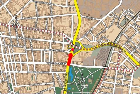 Prismatron, Prism A in Odessa, 3x6  Balkivs'ka st. 54 / Grusevs'kogo st., rozdil'nik, do mostu, AZS "Katral", v bik Grusevs'kogo st., liva - 143604 scheme