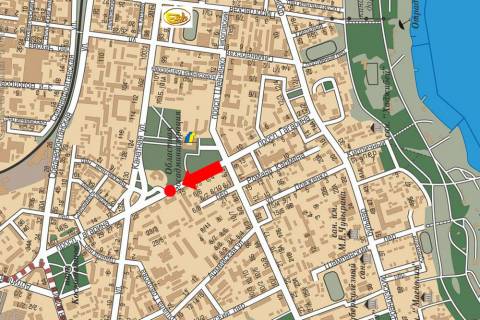 Citylight  in Odessa, 1.8x1.2  Gagarina av. / Sevcenka av., rozdil'nik, No2, do Segeds'koi st. scheme