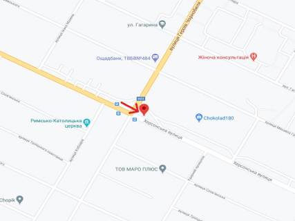 Billboard B in Nikopol, 6х3  na perehresti st. Geroiv Cornobila ta st. Hersons'koi scheme