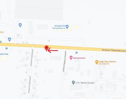 Billboard B in Bila Tserkva, 3x6  Levanevs'kogo st. - Kagarlic'ka st., v'izd v misto scheme