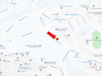 Billboard B in Kyiv, 3x6  Harkivs'ke sose, 21, v bik Harkivs'koi pl. scheme