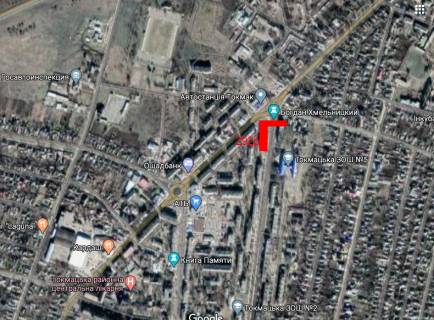 Billboard A in Tokmak Sevcenka st. - Marksa st. scheme