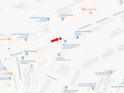 Cityscroll A in Kyiv, 1.8x1.2  Мечникова вул., 16, навпроти супермаркету "Good wine", в сторону Кловського узвозу scheme