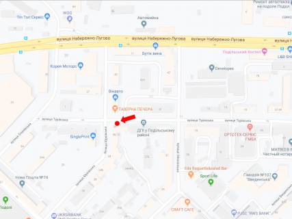 Citylight  in Kyiv, 1.8x1.2  Turovs'ka st., 10/36 - st. Urkivs'ka, v storonu st.m. "Tarasa Sevcenka" scheme