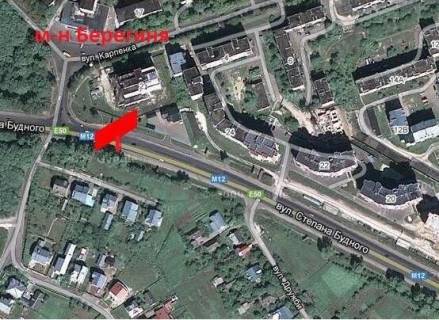 Billboard B in Ternopil, 3x6  Budnogo st. / Vinnicenko st., bila gotelu "Vivat" scheme