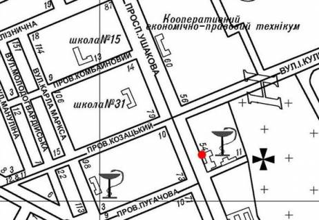 Billboard B in Kherson Usakova av., 54 scheme