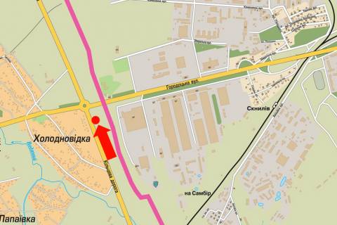 Billboard A in , 3x6  Kil'ceva doroga / Gorodoc'ka st., bila supermarketiv "METRO", "Epicentr" scheme