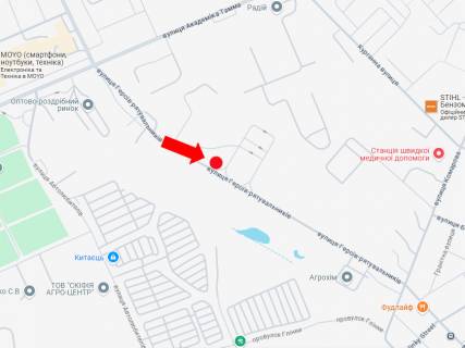 Billboard B in Kropyvnytskyi (Kirovograd), 3x6  Героїв Рятівників вул., в сторону вул. Комарова scheme