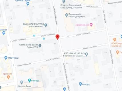 Backlight A in Dnipro (Dnipropetrovsk), 3.14х2.32  plosa Uspens'ka, 16 - st. Akova Samars'kogo, ruh z nabereznoi Siceslavs'koi, z NOVOGO CENTRU scheme