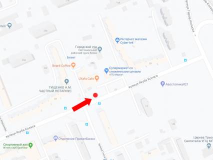 Billboard B in Kyiv, 3x6  Kolasa st., 25 - st. Uri, na svitlofori, bila "ATB", v storonu st. Geroiv Kosmosu, AZS "Socar" scheme