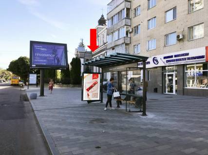 Citylight A in Zhytomyr, 1.8x1.2  Kiivs'ka st., 2, zupinka "Soborna pl.", bila centru "Vodafone", v storonu st. Teatral'noi Photo 1