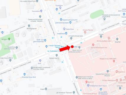 Video Billboard A in Kyiv, 3x6  Guzara av. (kolis. Komarova), 3 - bst. Gavela (kolis. Lepse), medmistecko, "Isida", "Dobrobut", v centr, (rolik 10 sek, 1 vihid/1,5 hvilini) - 326110 scheme