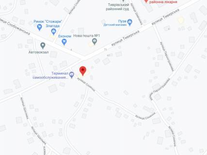 Video Billboard A in  smt. Tivriv, Tivers'ka st., 79a, apteka "Koneks", prajs za rolik 10 sek 1 vihid/5 hvilin, na dvostoronn'omu ekrani, vid 144 vihodiv na den'. Rozrahunok dla insih parametriv translacii utocnujte u menedzera. - 301556 scheme