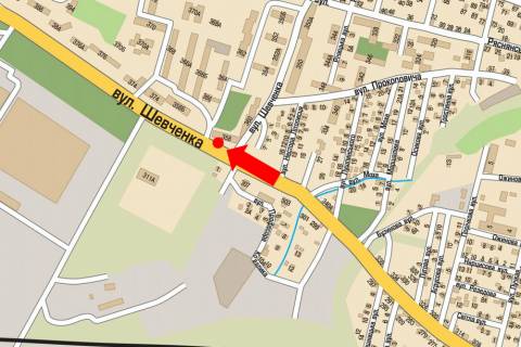 Backlight A in Lviv, 2.3x3.14  Шевченка вул., 358, біля ТЦ "ВАМ", супермаркету "Сільпо" scheme