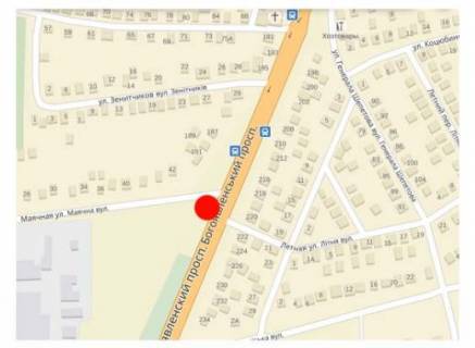 Billboard B in Mykolaiv Bogoavlens'kij av. (kolis. Zovtnevij av.) - Maacna st. scheme