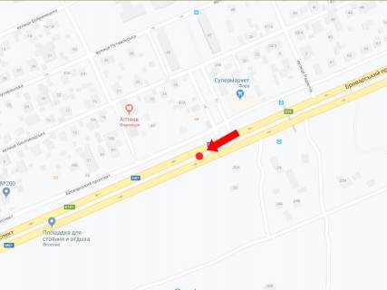 Billboard A in Kyiv, 6x3  Brovars'kij av., 45, rozdil'nik, v storonu st.m. "Lisova", centru scheme