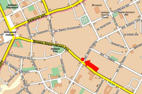 Prismatron, Prism A in Zhytomyr, 3x6  Berdicivs'ka st. / Kocergi st., bila parku - 18402 scheme