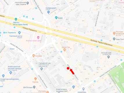 Citylight A in Kyiv, 1.8x1.2  Saksagans'kogo st., 141, v storonu pl. Peremogi scheme